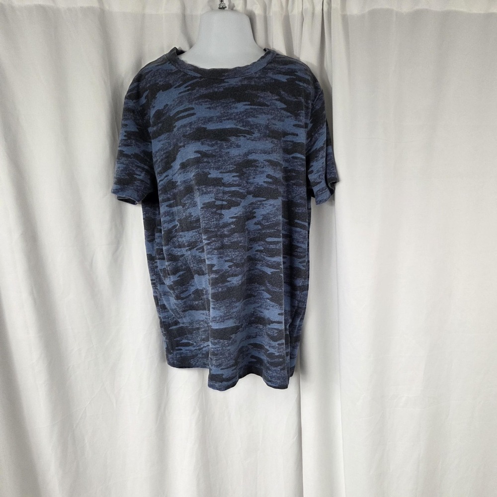 Old Navy Shirt Boys Medium 8 Blue Camo Tagless Crew Neck Short Sleeve Tee Top